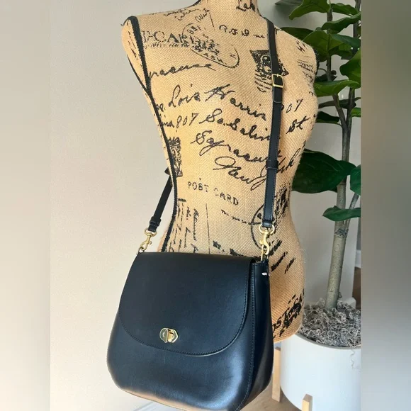 Clare V clack Louis Turnlock Leather Crossbody Bag - Picture 8 of 9